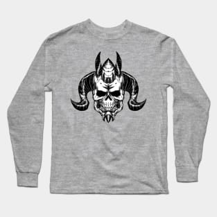 Demon skull BW Long Sleeve T-Shirt